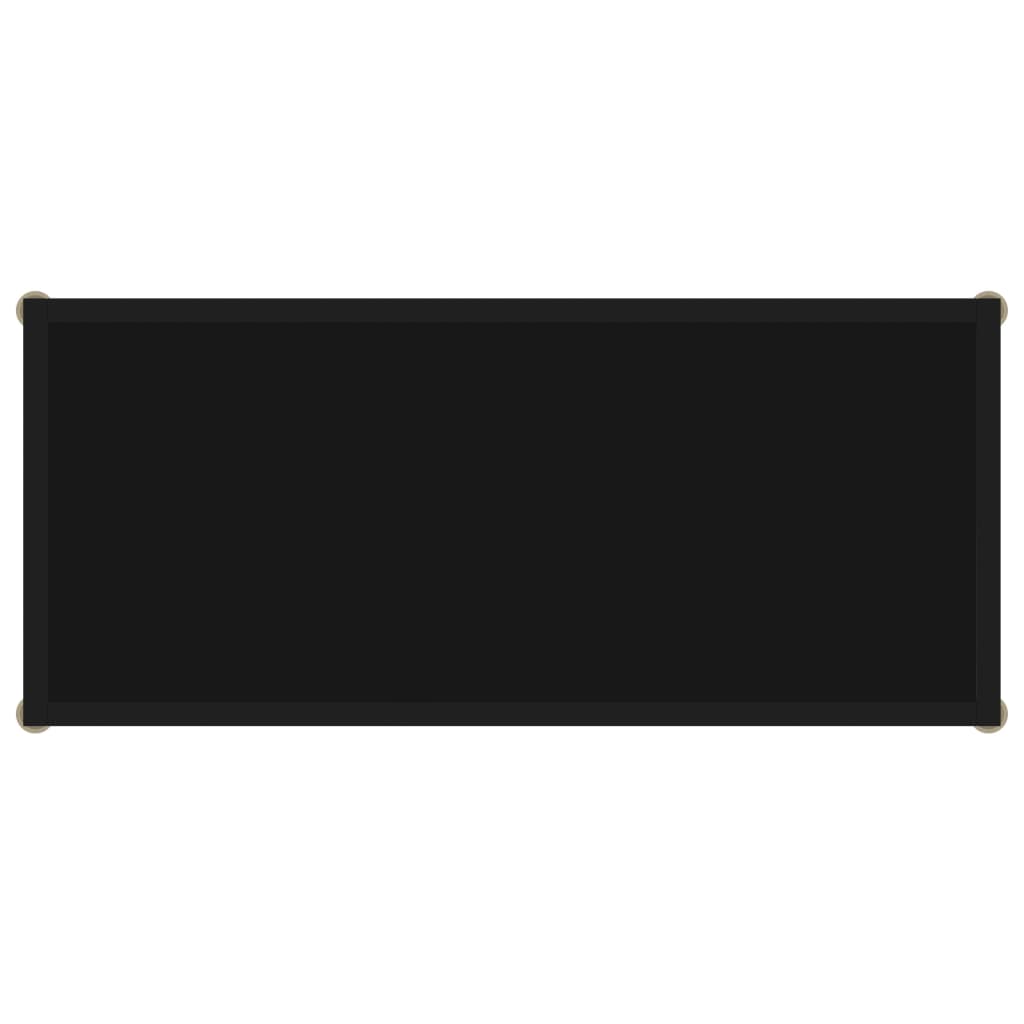 Konsollbord svart 80x35x75 cm herdet glass