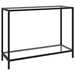 Konsollbord gjennomsiktig 100x35x75 cm herdet glass