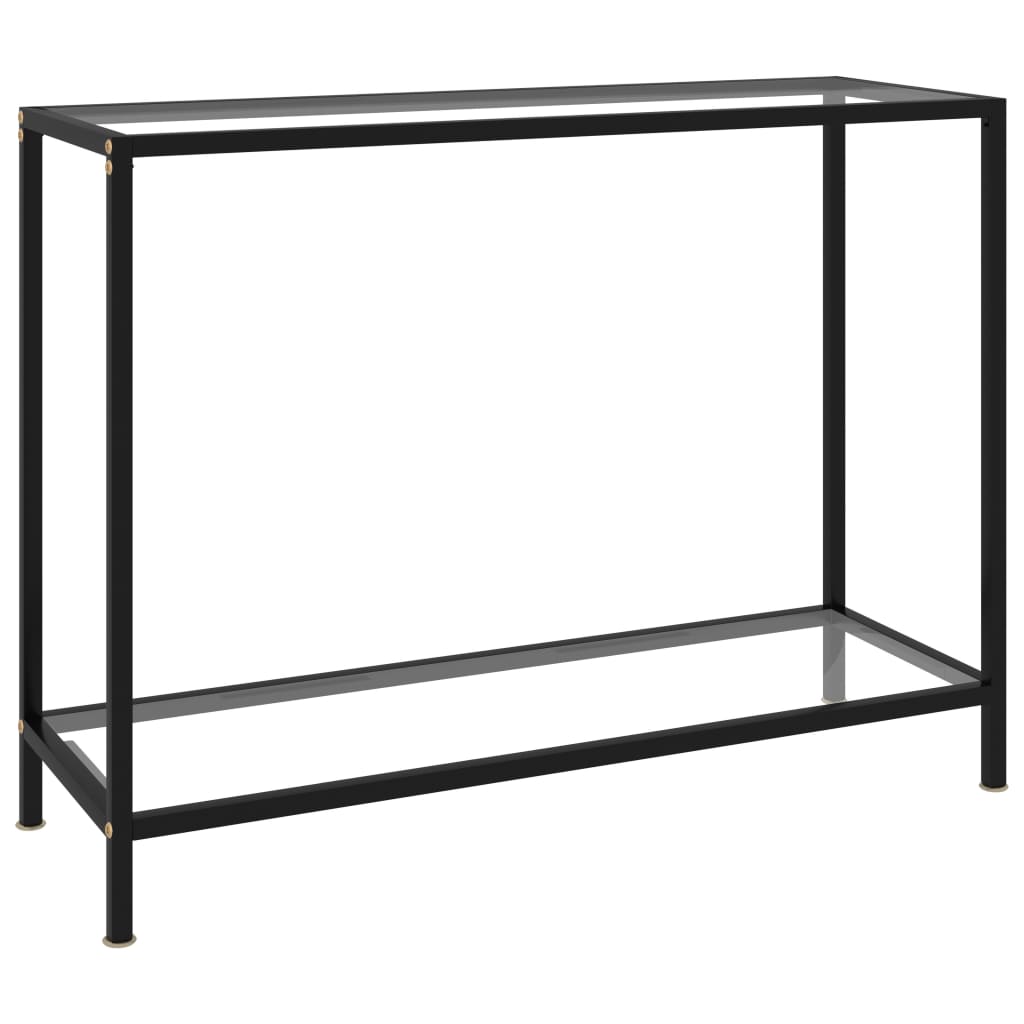 Konsollbord gjennomsiktig 100x35x75 cm herdet glass