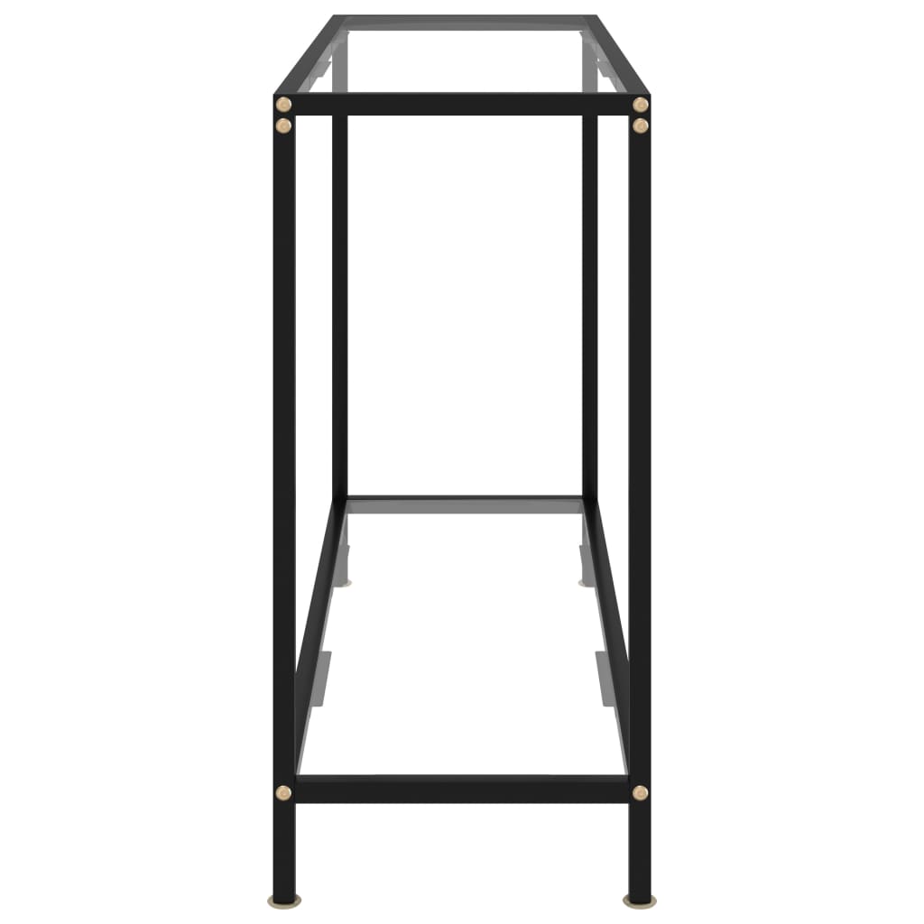 Konsollbord gjennomsiktig 100x35x75 cm herdet glass