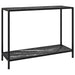 Konsollbord svart 100x35x75 cm herdet glass