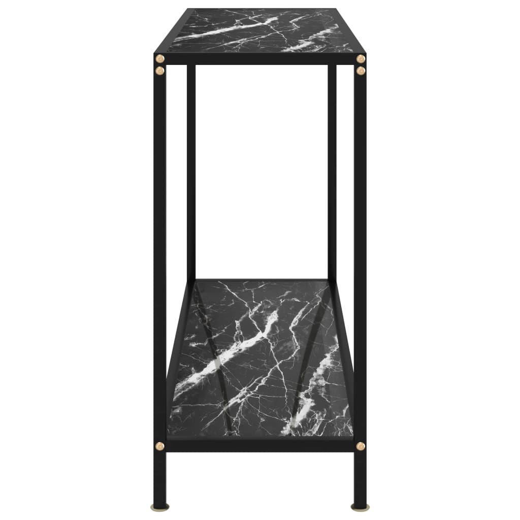 Konsollbord svart 100x35x75 cm herdet glass