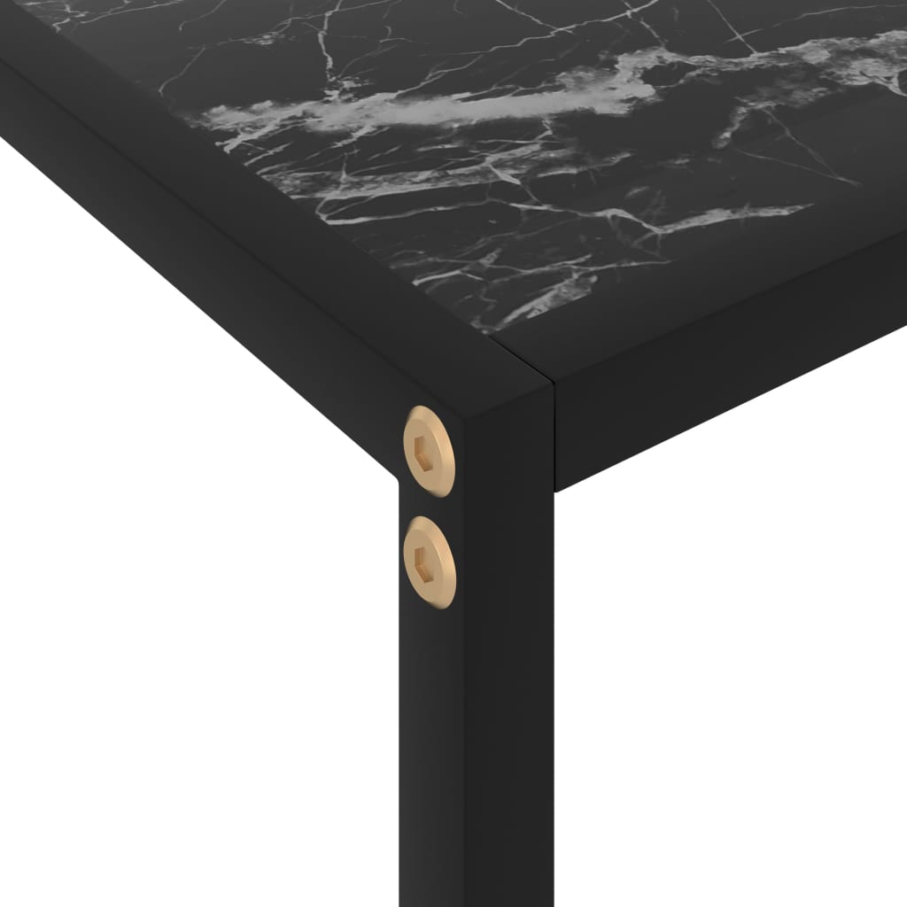 Konsollbord svart 100x35x75 cm herdet glass