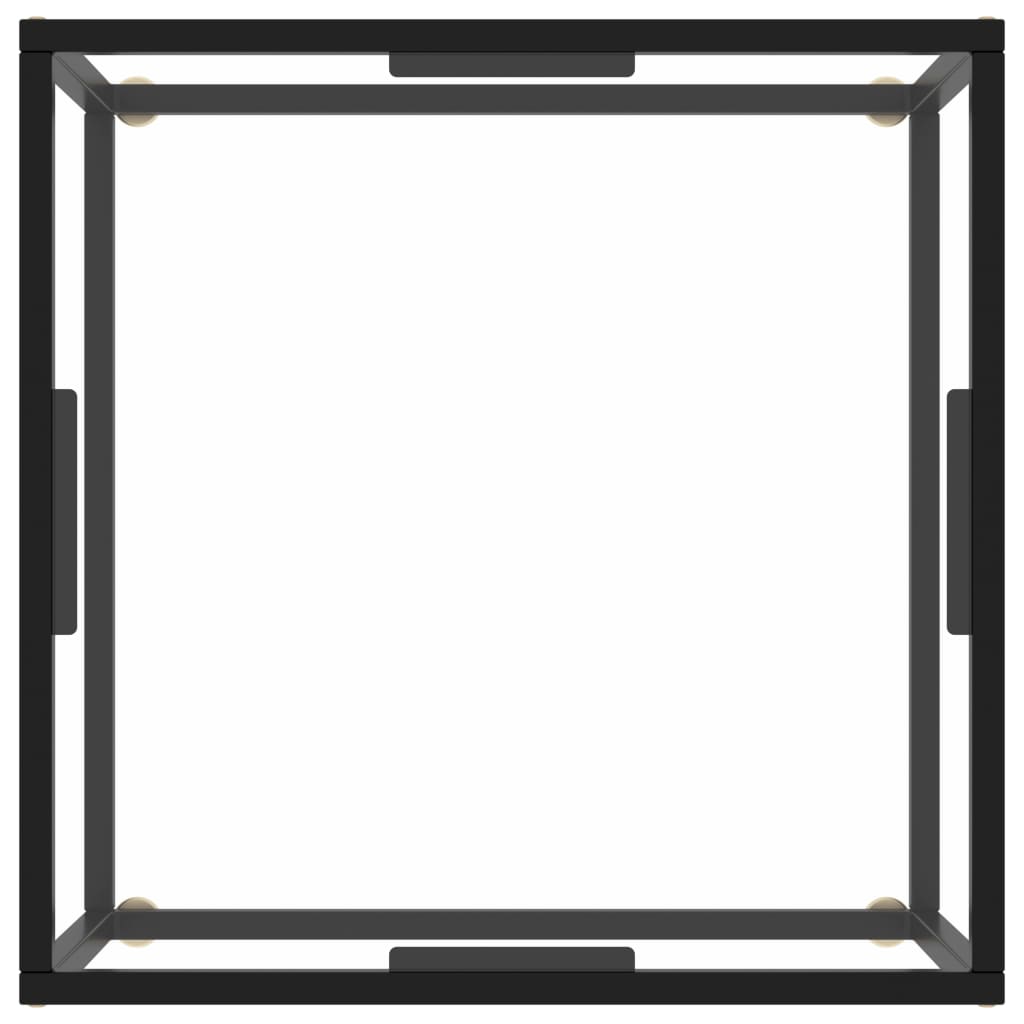 Salongbord svart med herdet glass 60x60x35 cm