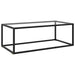 Salongbord svart med herdet glass 100x50x35 cm