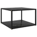 Salongbord svart 60x60x35 cm herdet glass
