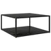 Salongbord svart 80x80x35 cm herdet glass