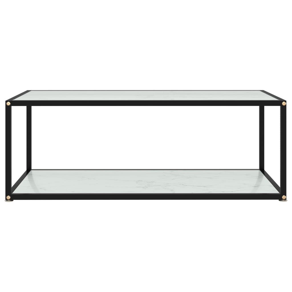 Salongbord hvit 100x50x35 cm herdet glass vidaXL