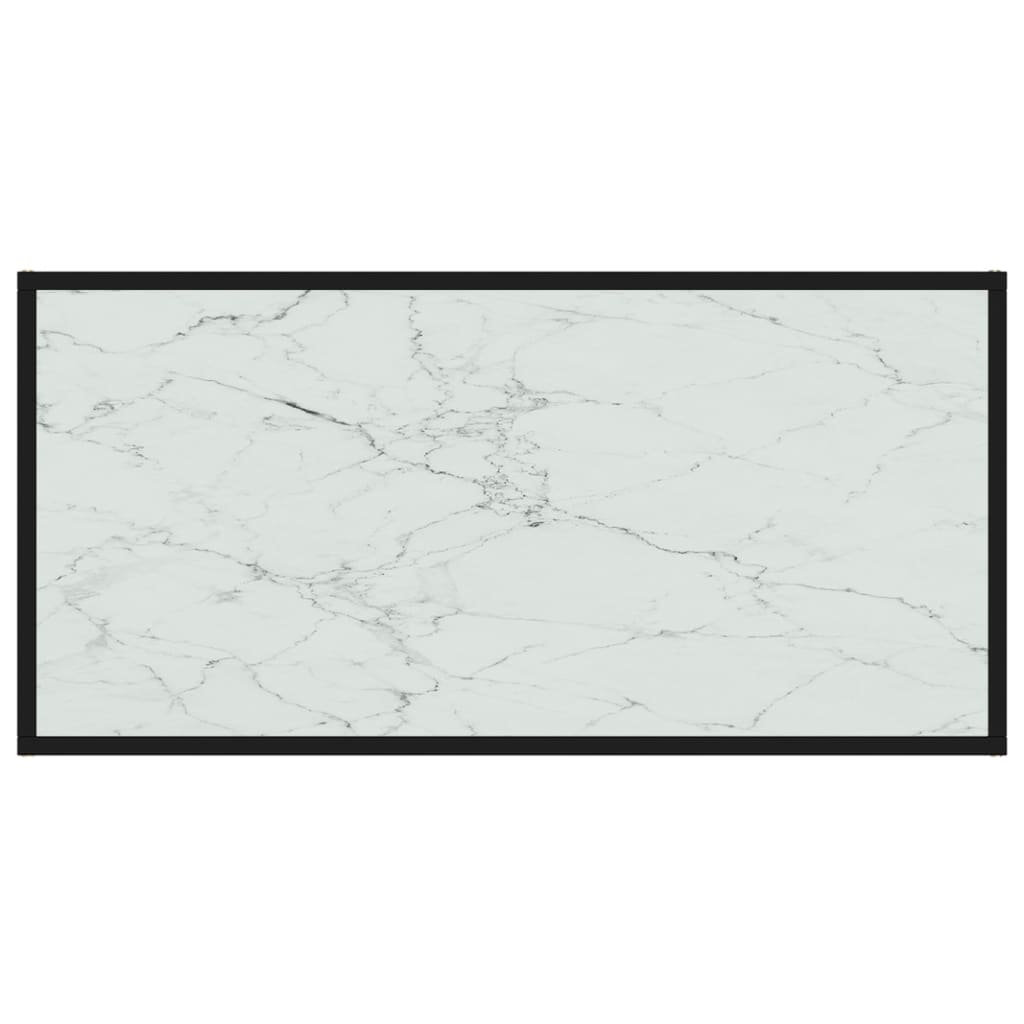 Salongbord hvit 100x50x35 cm herdet glass vidaXL