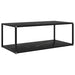 Salongbord svart 100x50x35 cm herdet glass