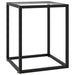 Salongbord svart med herdet glass 40x40x50 cm