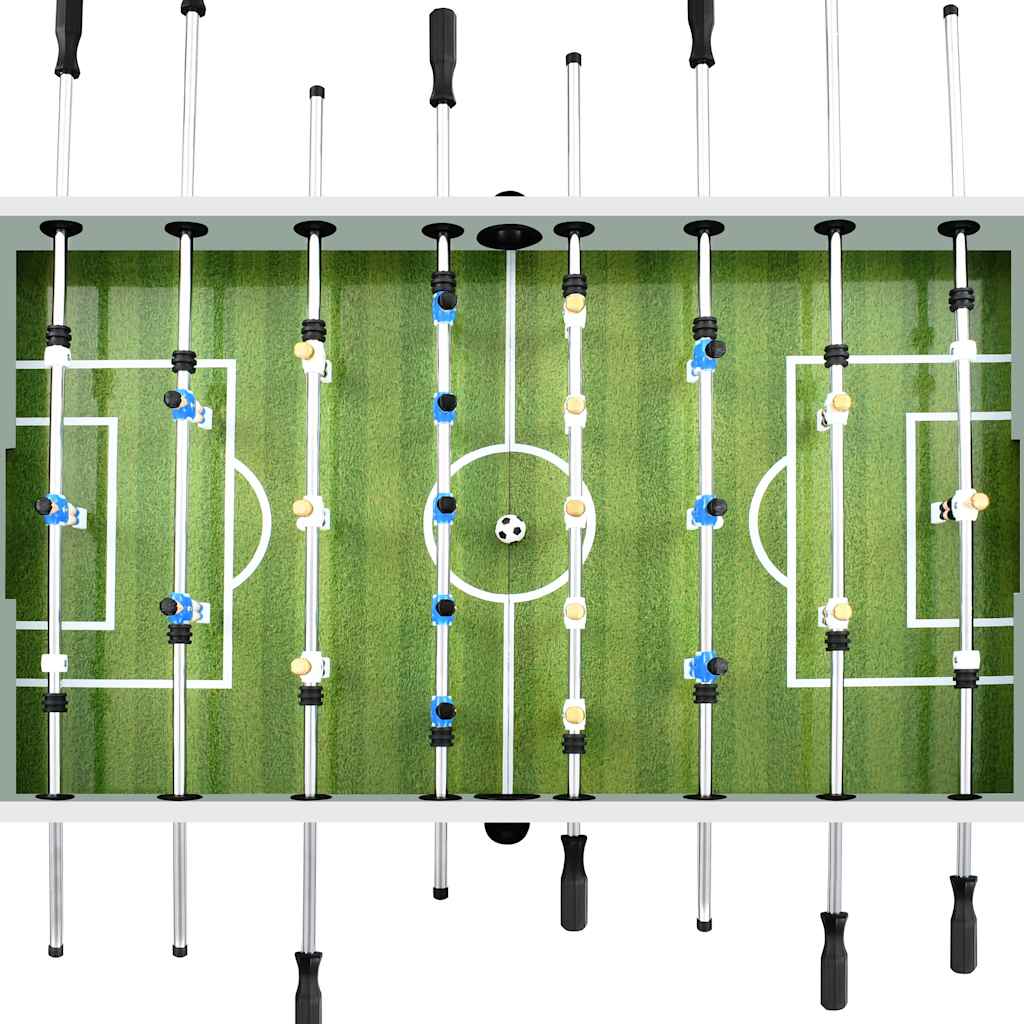 Fotballbord stål 60 kg 140x74,5x87,5 cm hvit