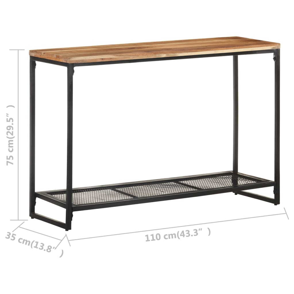Konsollbord 110x35x75 cm heltre akasie