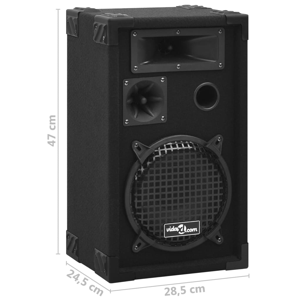 Profesjonelle passive Hifi-høyttalere 2 stk 800 W svart