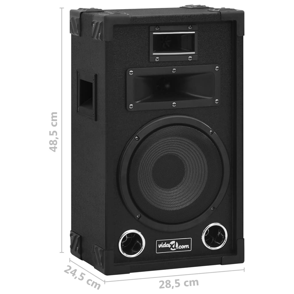 Profesjonelle passive Hifi-høyttalere 2 stk 800 W svart