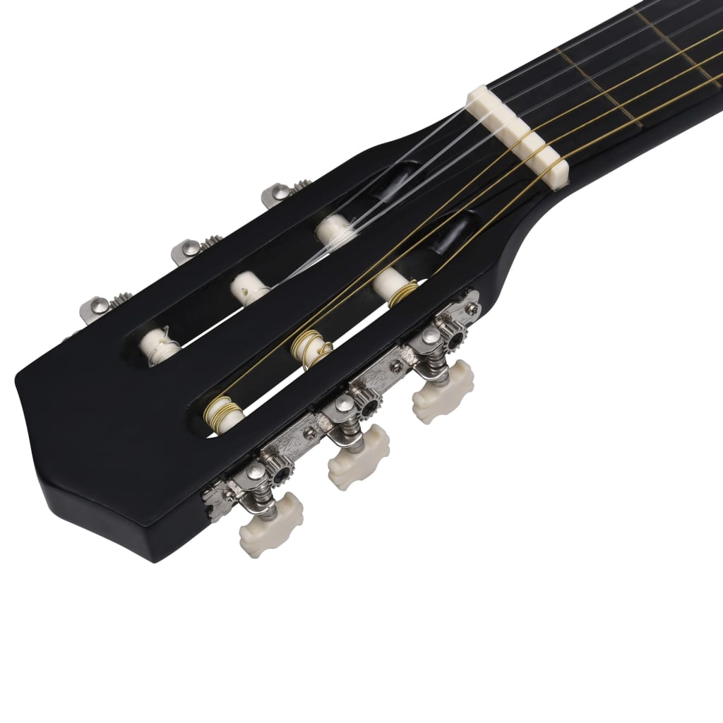 Klassisk gitar for nybegynnere med veske svart 3/4 36"