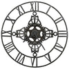 Veggklokke sølv 78 cm metall