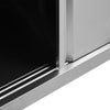 Arbeidsbord med skyvedører 2stk 240x50x(95-97)cm rustfritt stål