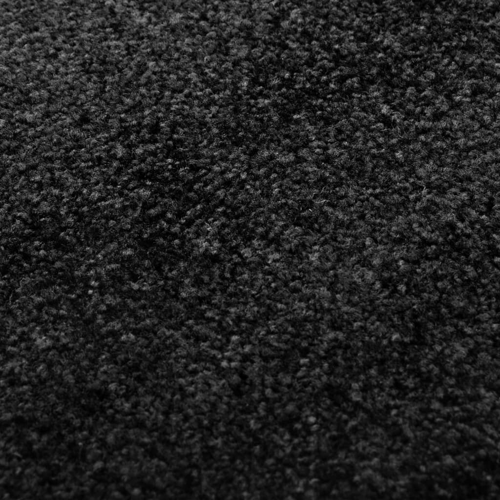Dørmatte vaskbar svart 60x90 cm