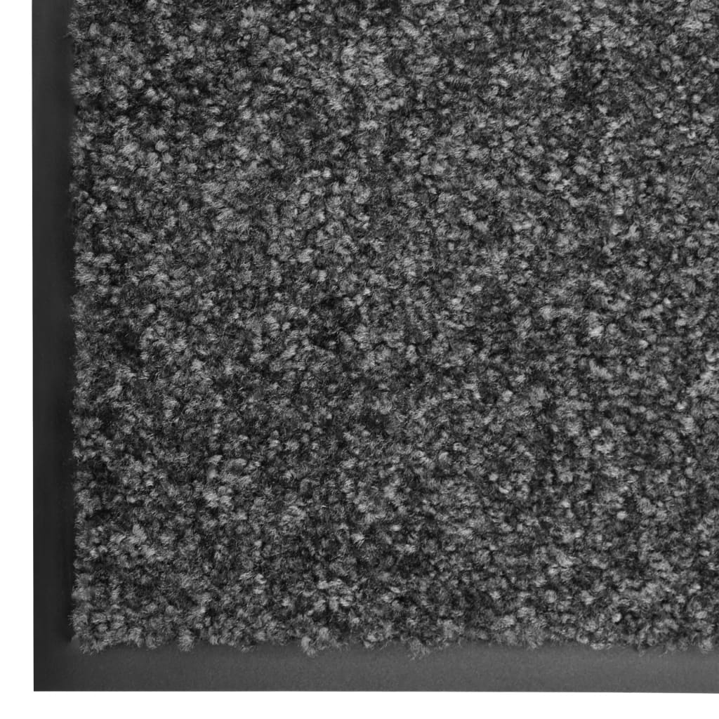 Dørmatte vaskbar antrasitt 60x90 cm