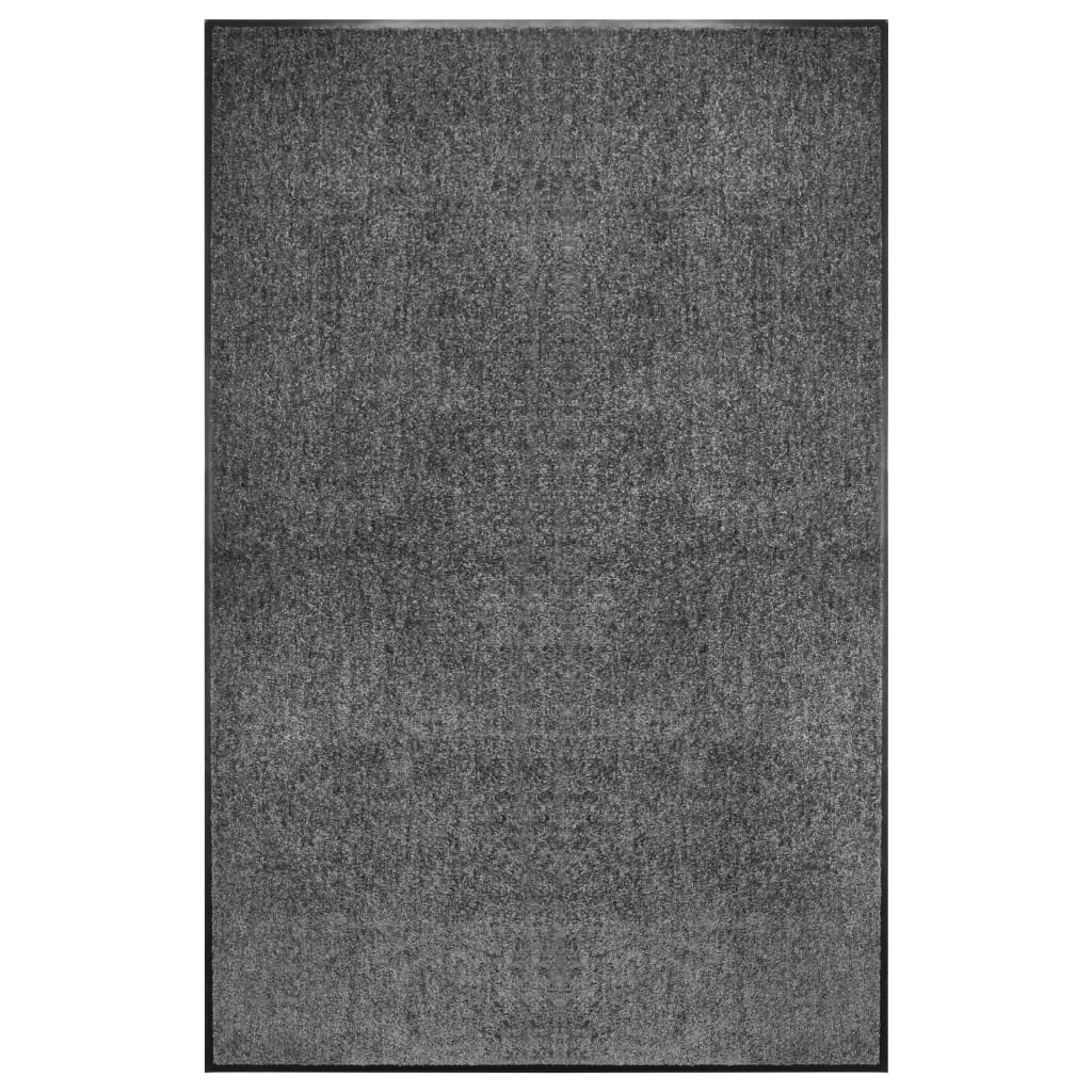 Dørmatte vaskbar antrasitt 120x180 cm