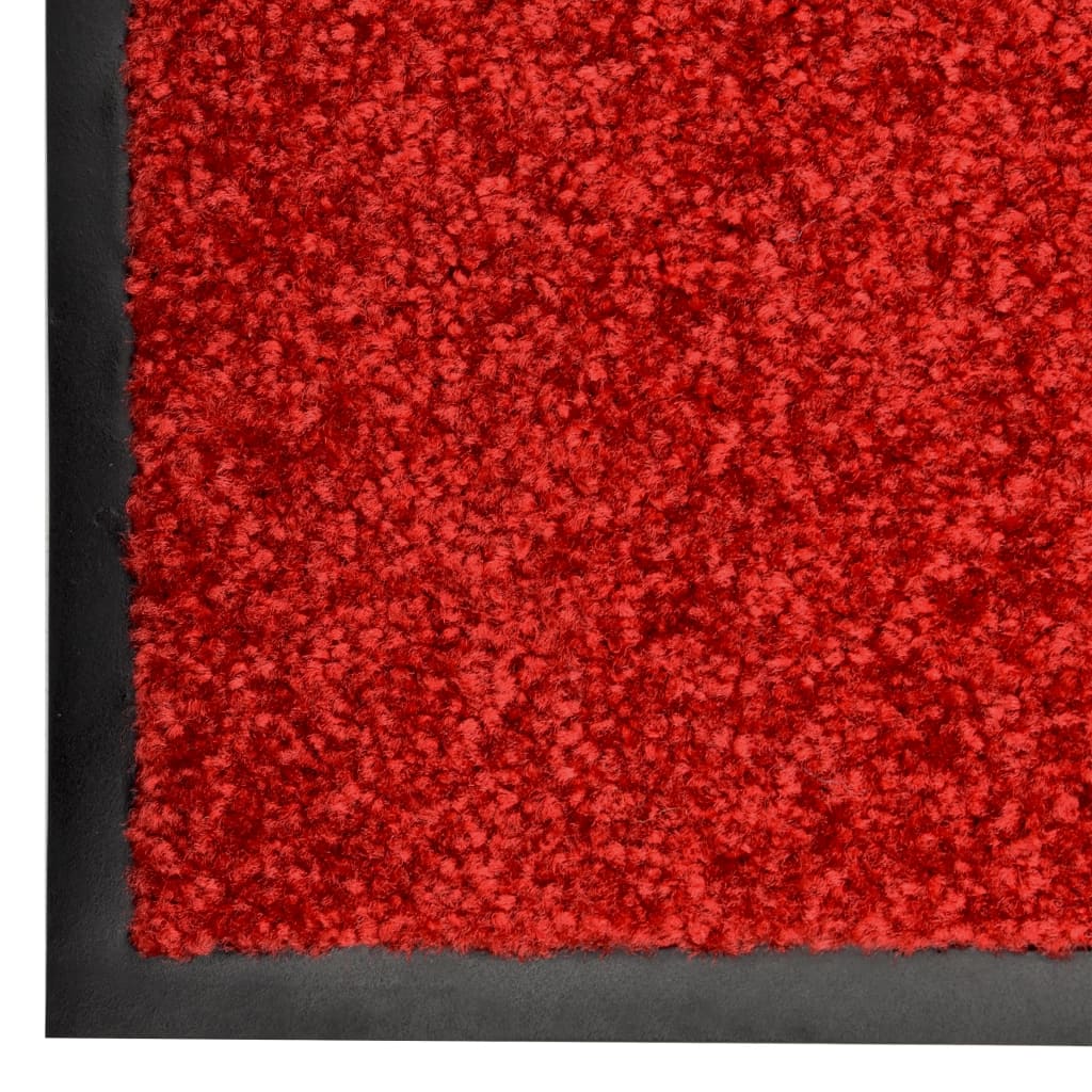 Dørmatte vaskbar rød 120x180 cm