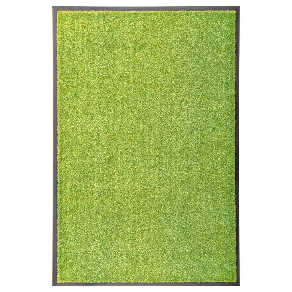 Dørmatte vaskbar grønn 60x90 cm