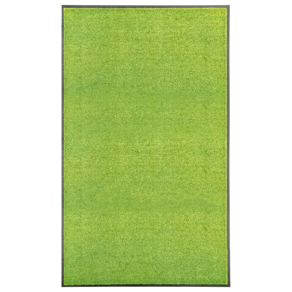 Dørmatte vaskbar grønn 90x150 cm