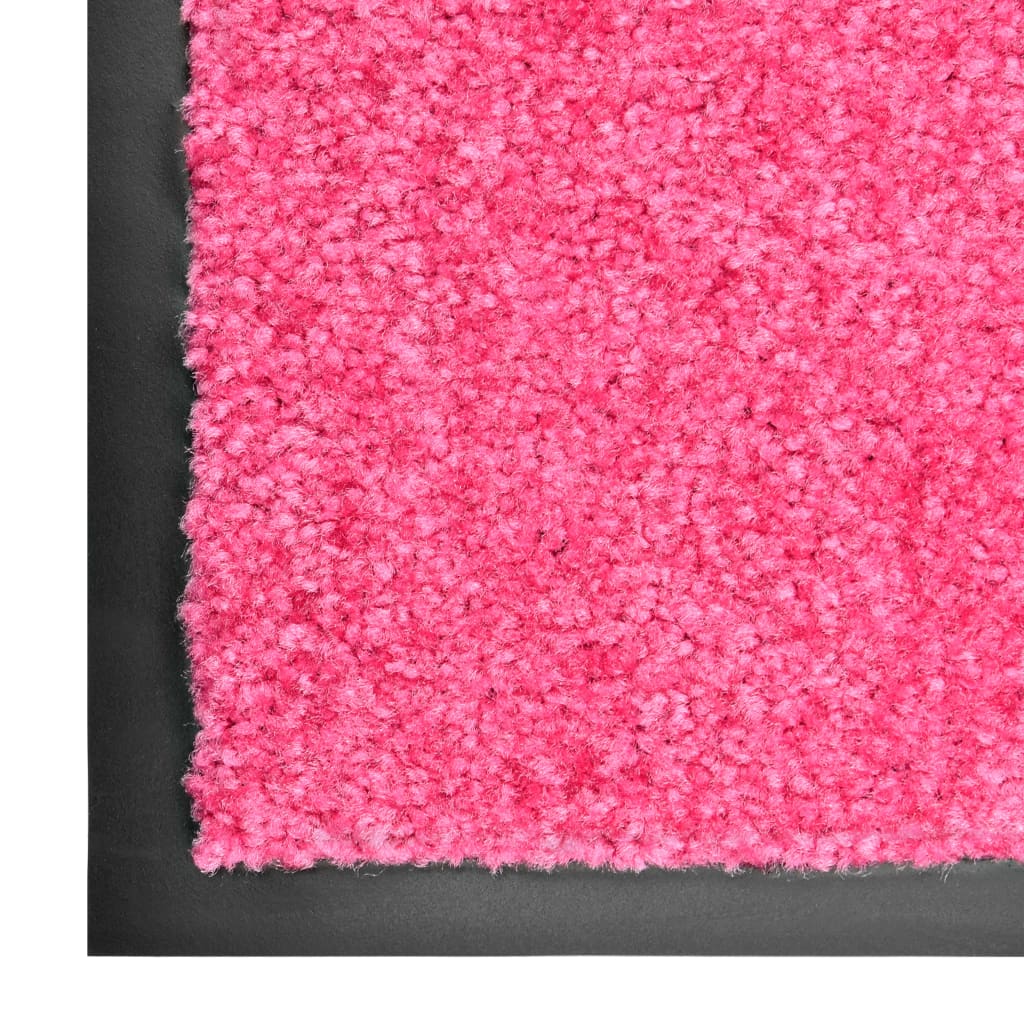 Dørmatte vaskbar rosa 90x120 cm
