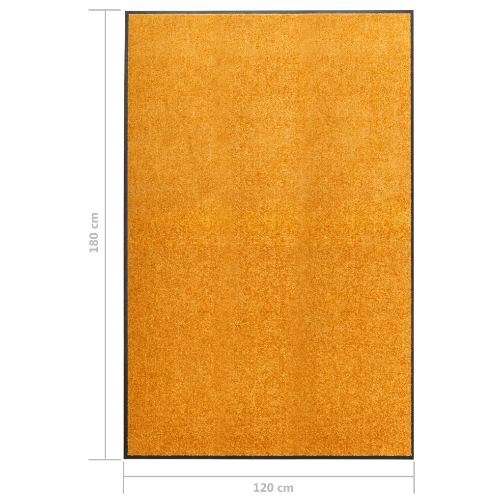 Dørmatte vaskbar oransje 120x180 cm