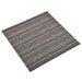 Teppe 20 pcs Stripet antrasitt 50 x 50 cm 100% Polypropylen