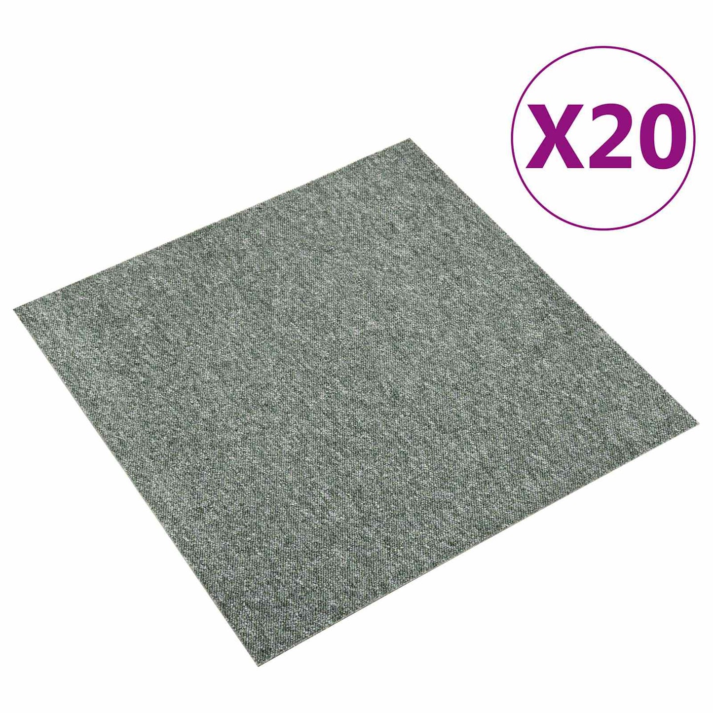 Teppe 20 pcs grønn 50 x 50 cm 100% Polypropylen