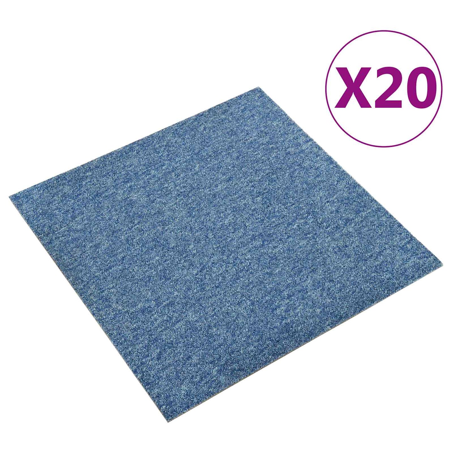 Teppe 20 pcs Blå 50 x 50 cm 100% Polypropylen