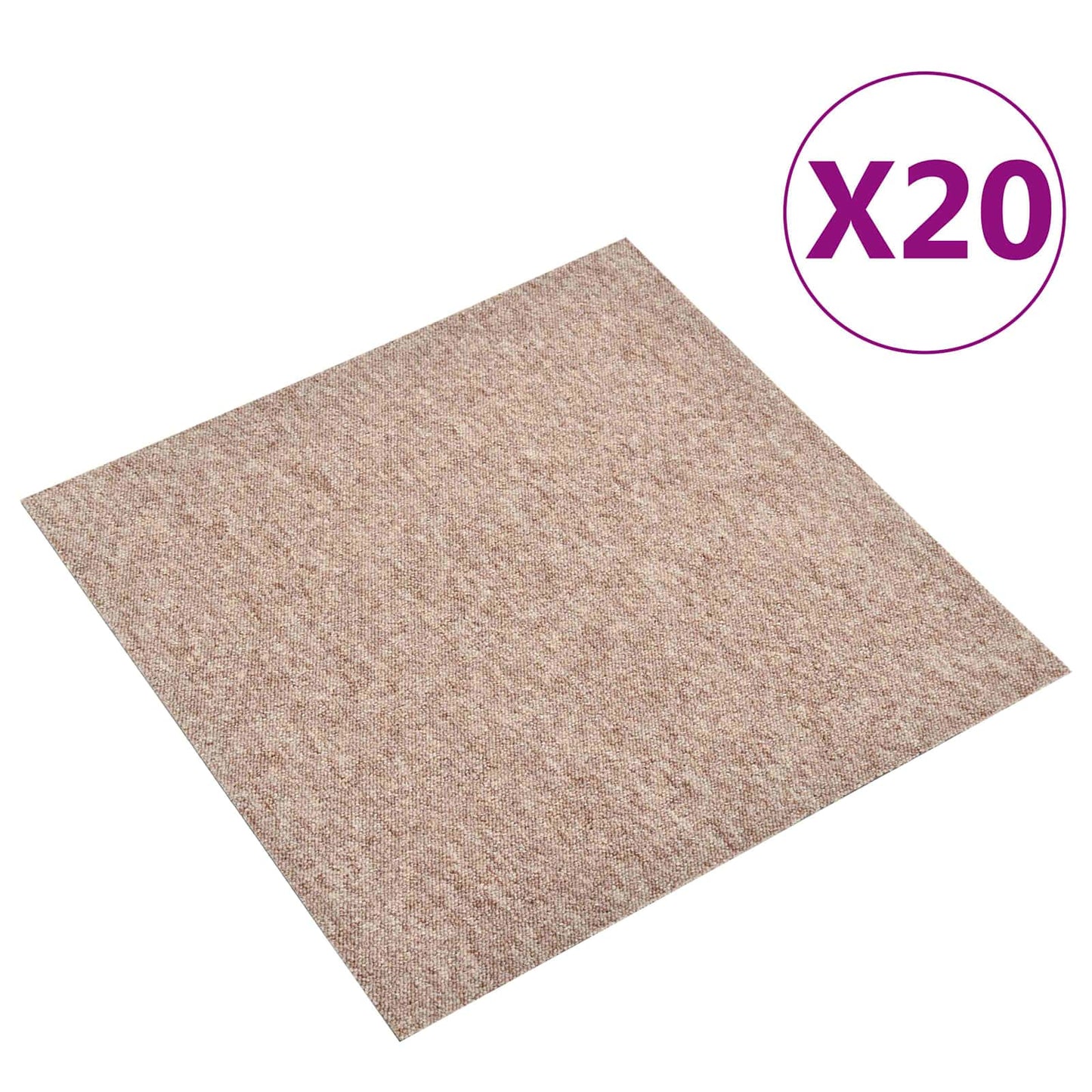 Teppe 20 pcs Beige 50 x 50 cm 100% Polypropylen