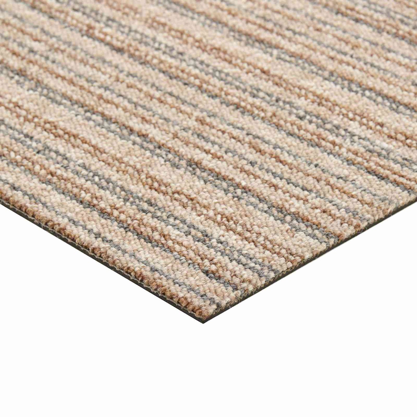 Teppe 20 pcs Stripet Beige 50 x 50 cm 100% Polypropylen