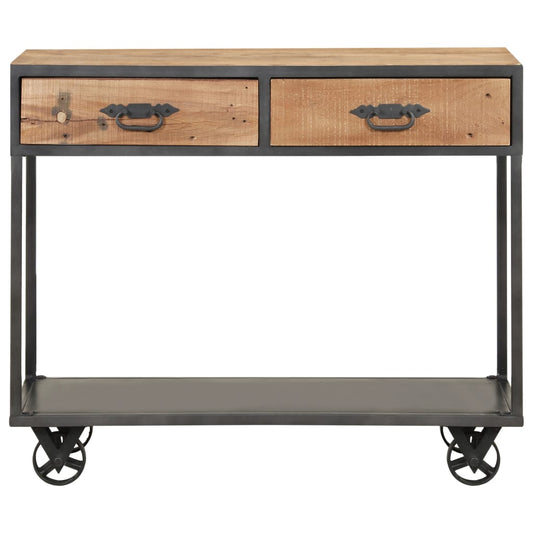 Konsollbord 90x35x74 cm gjenvunnet heltre