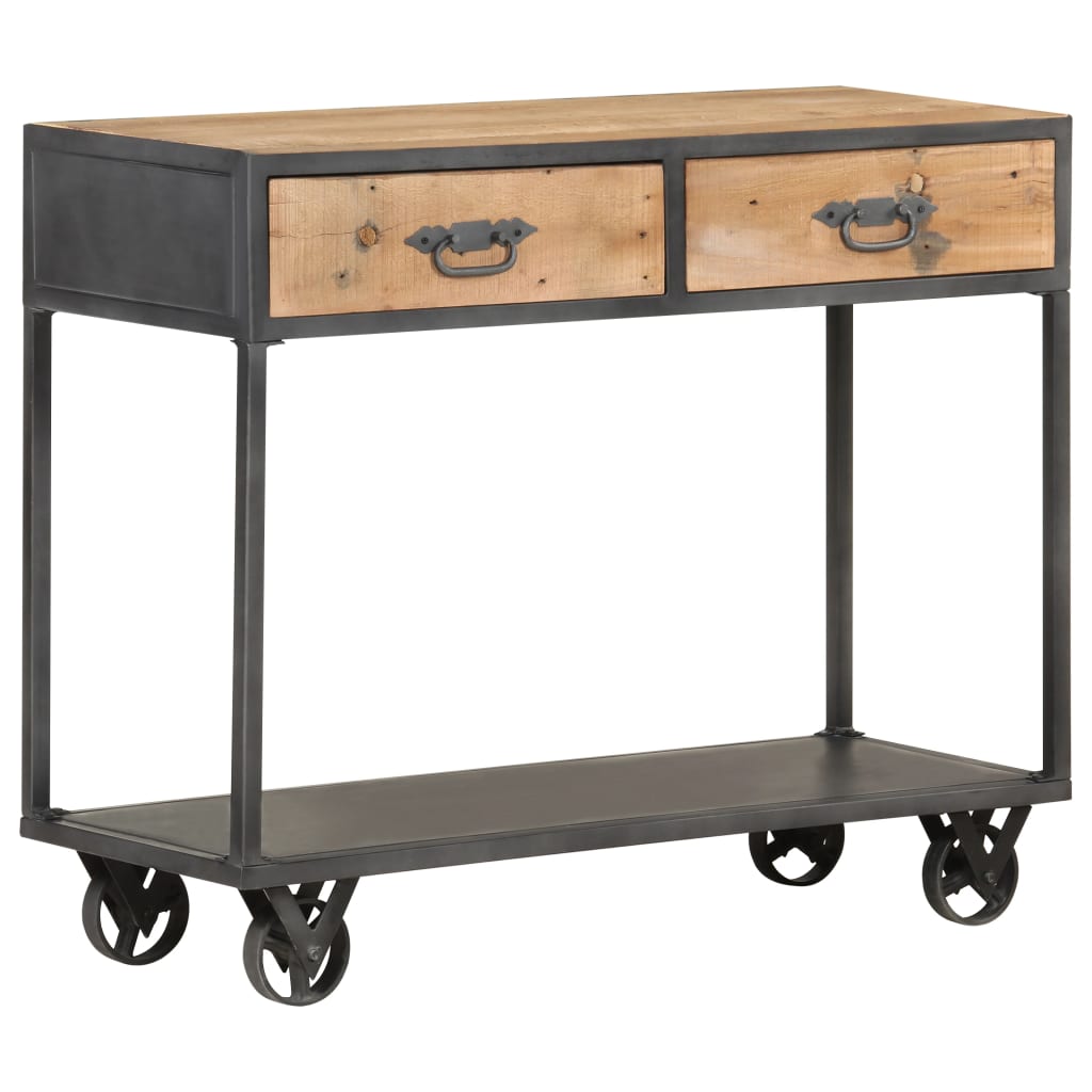 Konsollbord 90x35x74 cm gjenvunnet heltre