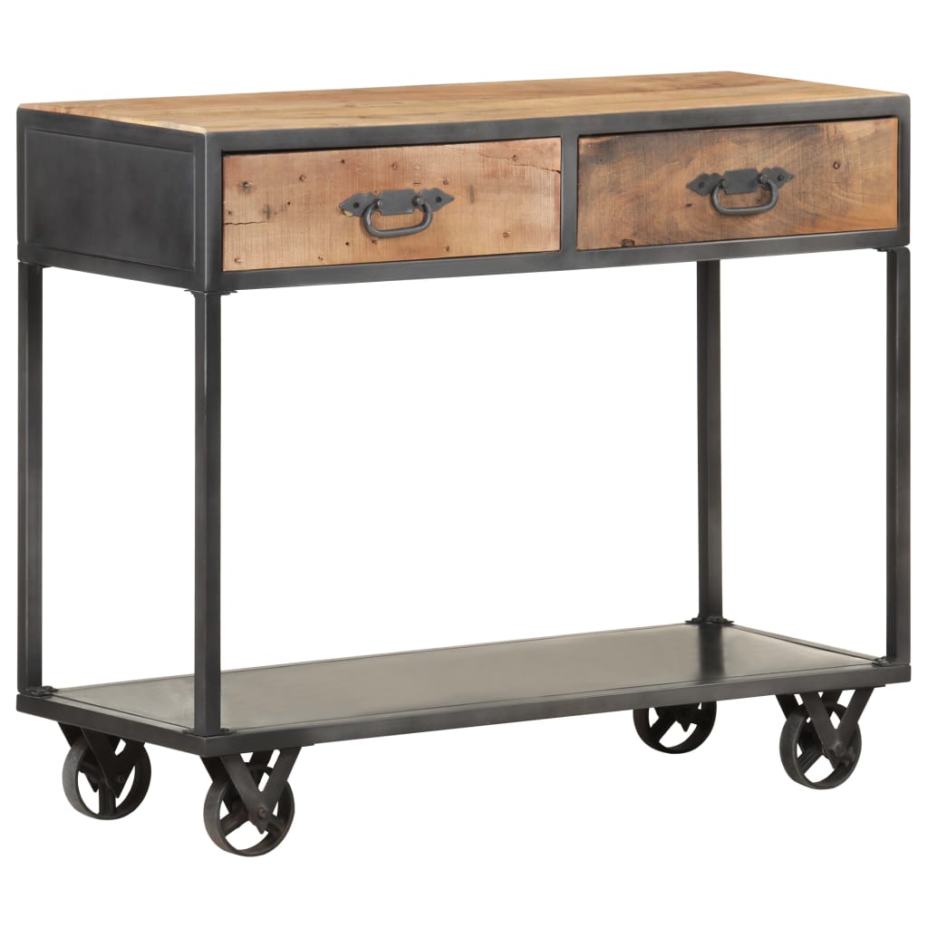 Konsollbord 90x35x74 cm gjenvunnet heltre