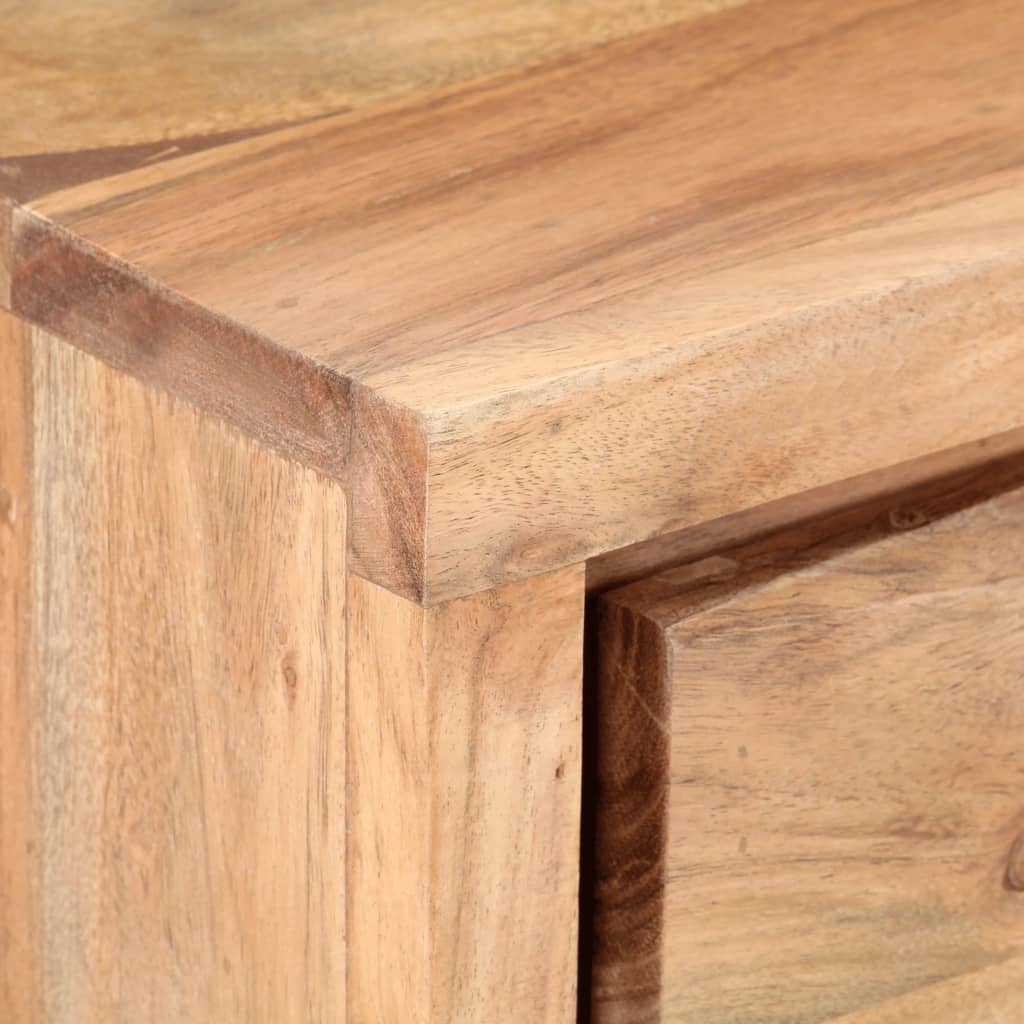 Konsollbord 100x35x76 cm heltre akasie med naturlig kant