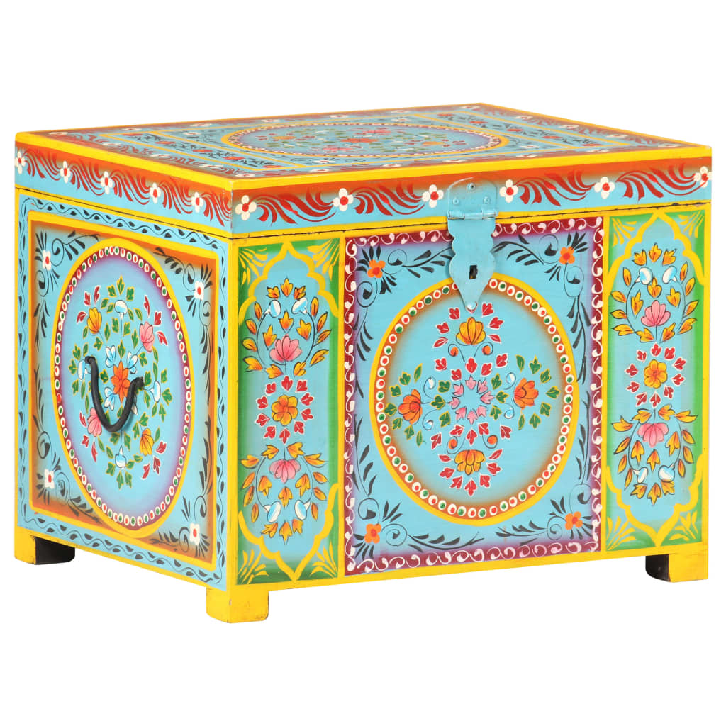 Håndmalt oppbevaringsboks 50x40x40 cm heltre mango