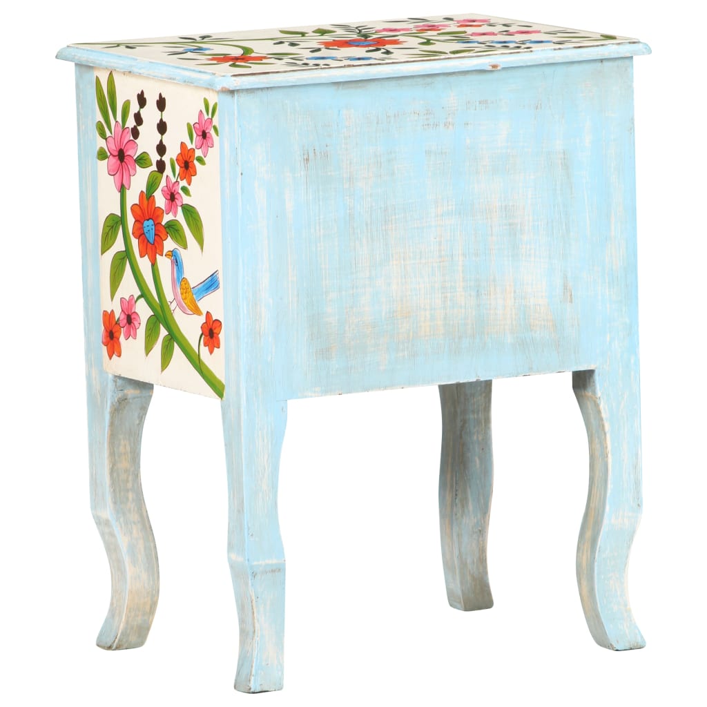 Håndmalt nattbord 40x30x50 cm heltre mango