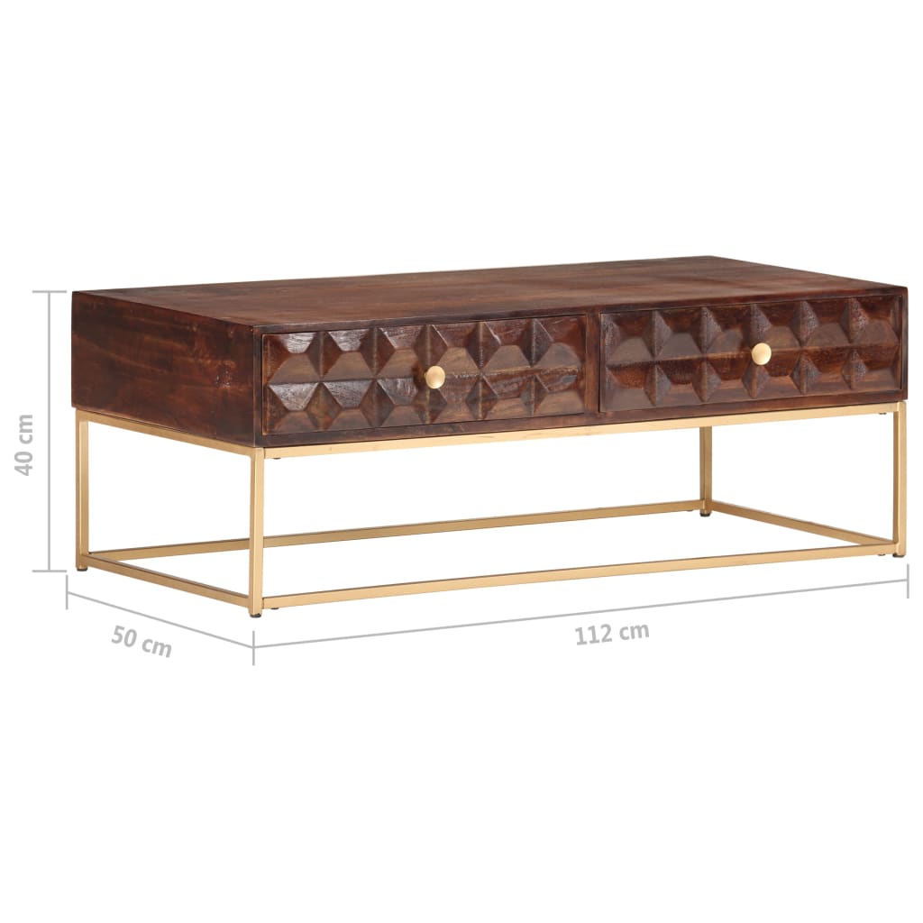 Salongbord 112x50x40 cm heltre mango