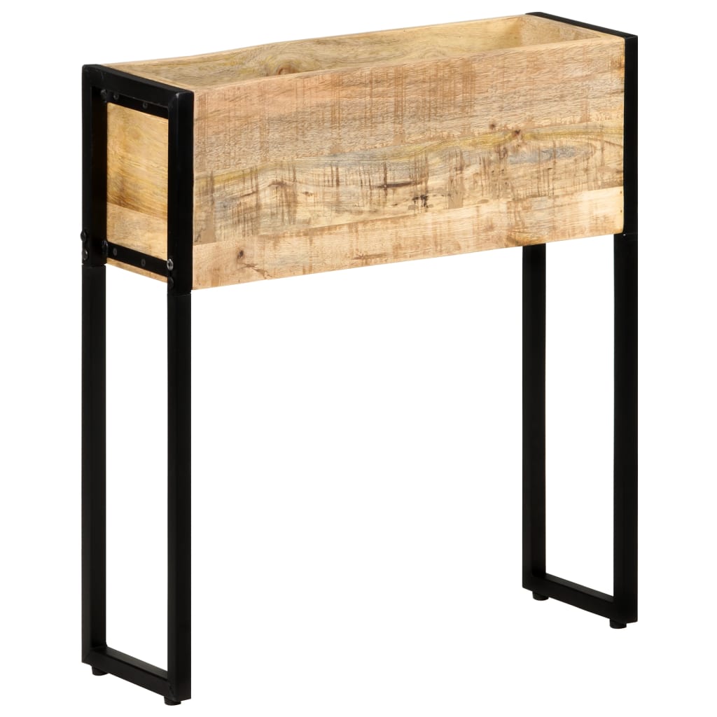 Plantekasse 60x20x68 cm grov heltre mango