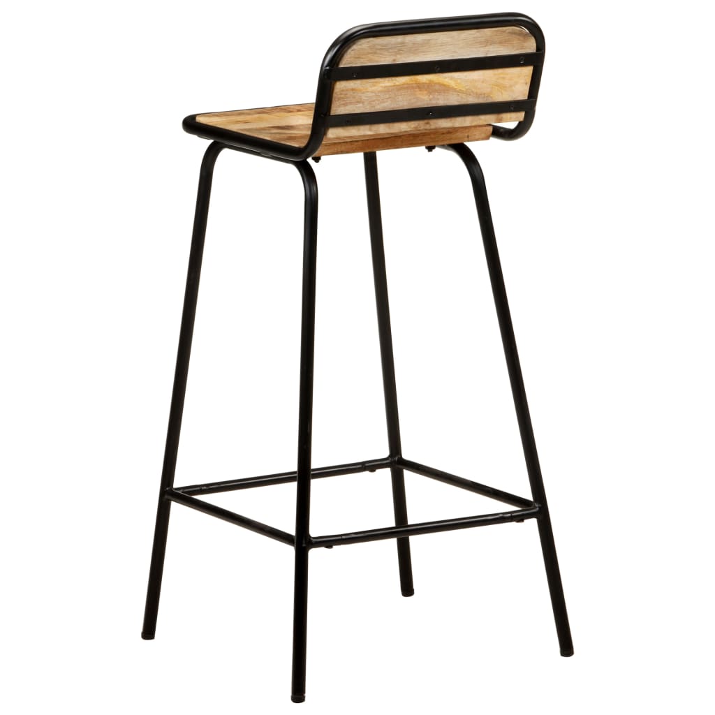 Barstoler 4 stk heltre mango