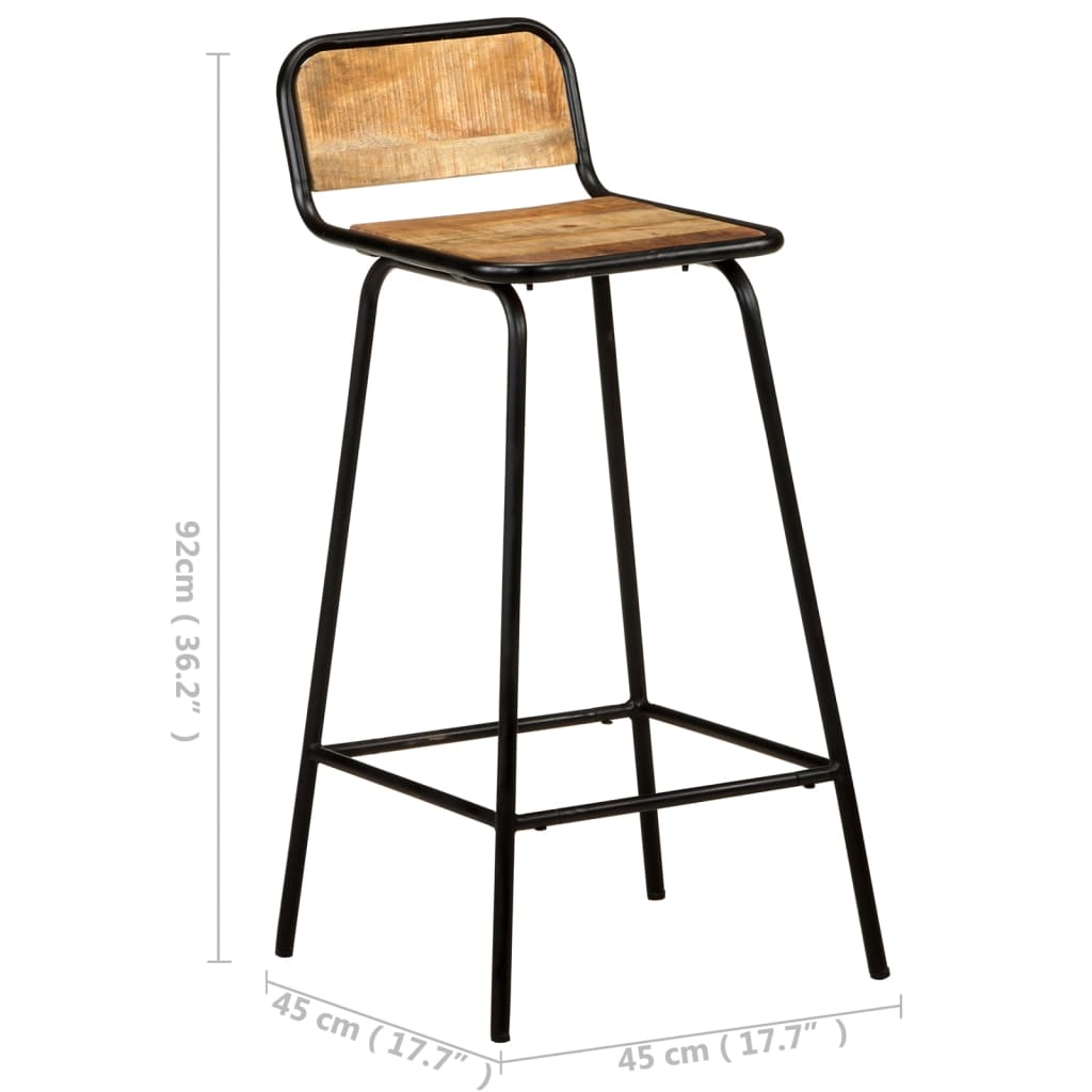 Barstoler 4 stk heltre mango