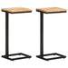 Sidebord 2 stk 31,5x24,5x64,5 cm heltre akasie