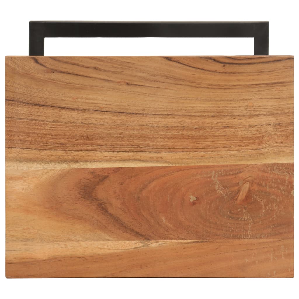 Sidebord 2 stk 31,5x24,5x64,5 cm heltre akasie