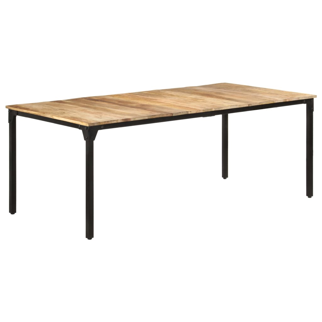 Spisebord 200x100x76 cm grovt mango