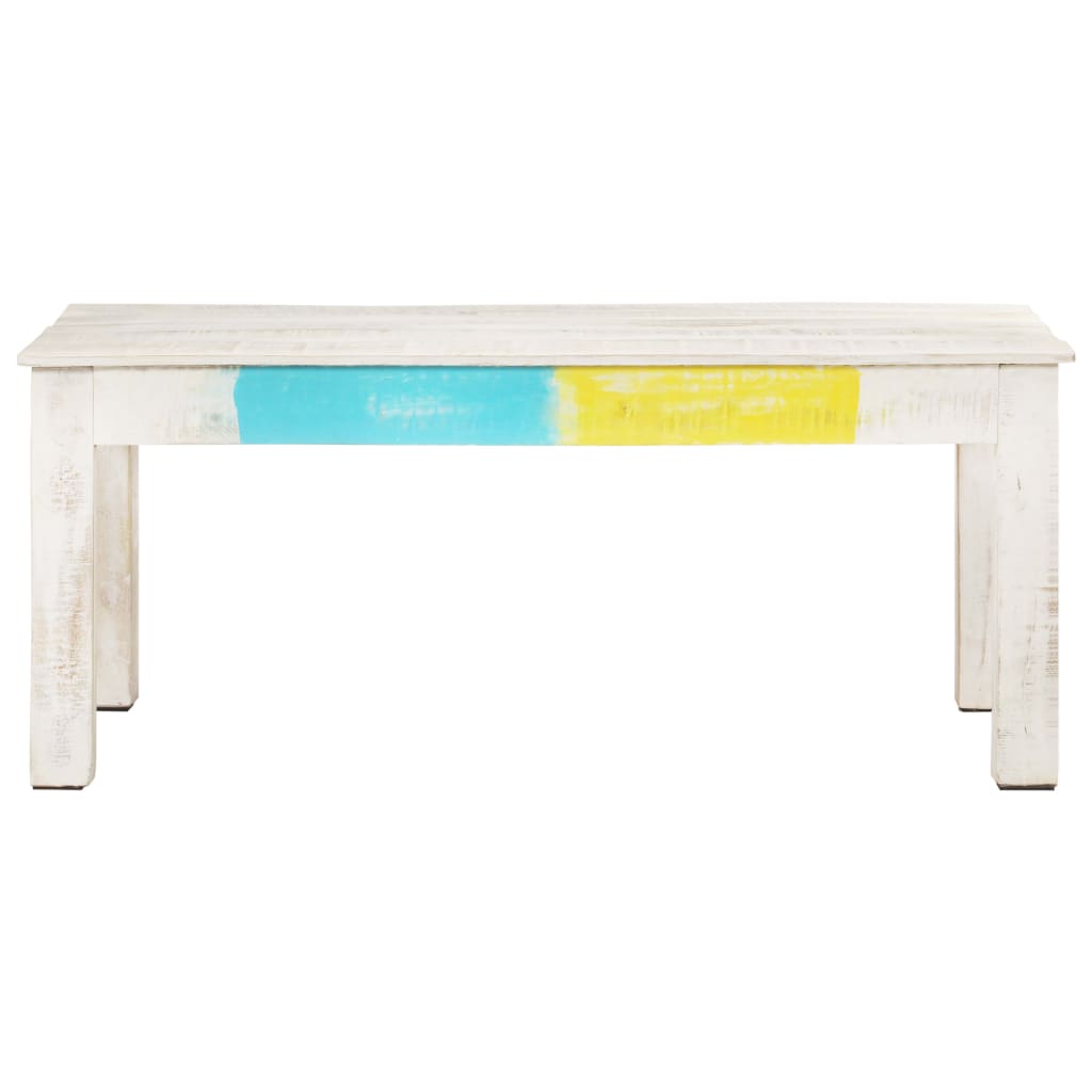 Salongbord hvit 110x60x45 cm heltre mango vidaXL
