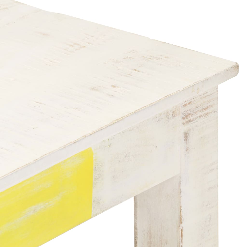 Salongbord hvit 110x60x45 cm heltre mango vidaXL